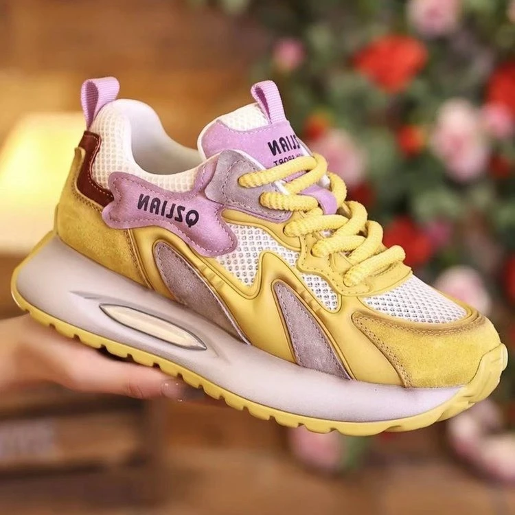 L-休闲网鞋女2025夏季新款松糕厚底网面透气镂空洞洞网鞋网鞋