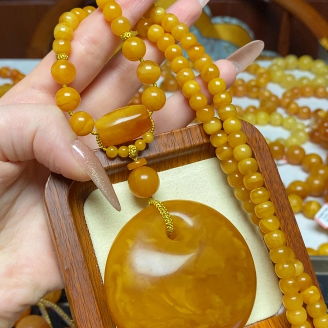 【闪购商品】蜜蜡颈饰未镶嵌项链