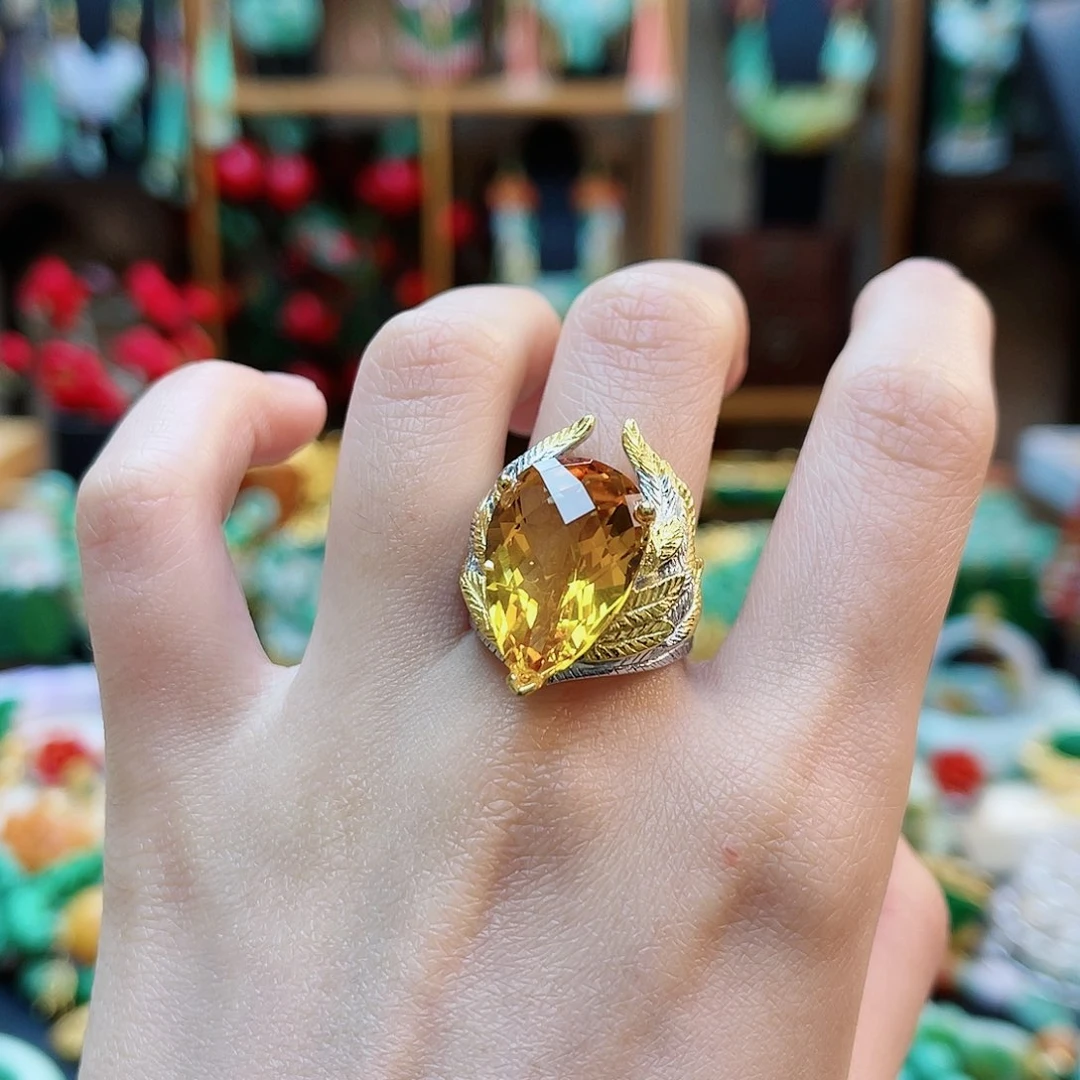 戒指合金黄晶48小时鉴赏期