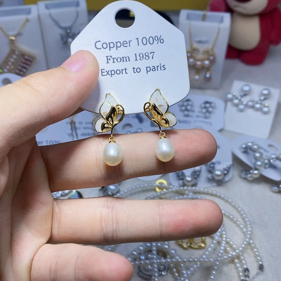 未镶嵌淡水珍珠耳饰