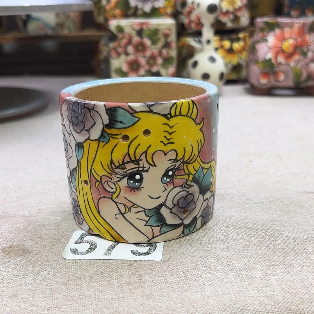 向***9景德镇陶瓷炫彩花盆