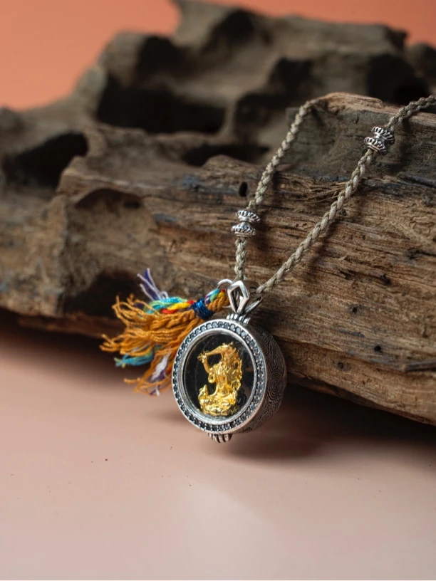 铜合金布艺项链 【文殊盒子】文殊 精致 藏风 男女通用随身项链1089