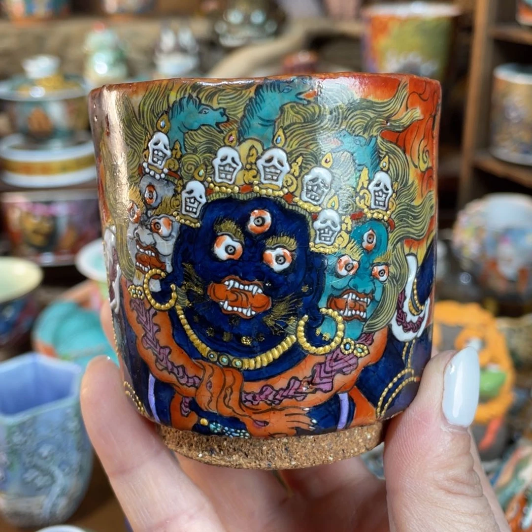 【闪购商品】马头明王直口杯 唐卡