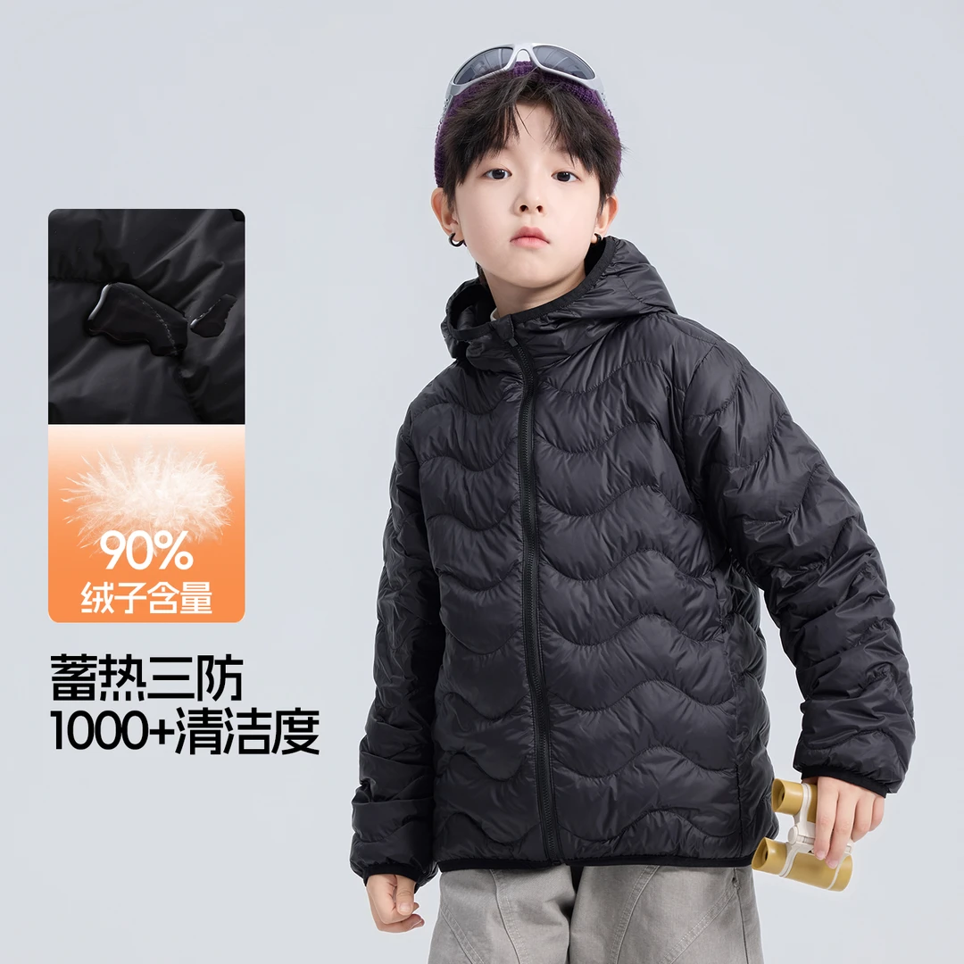 儿童羽绒服轻薄款2025冬装新款中大童白鸭绒内胆上衣加厚男童外套
