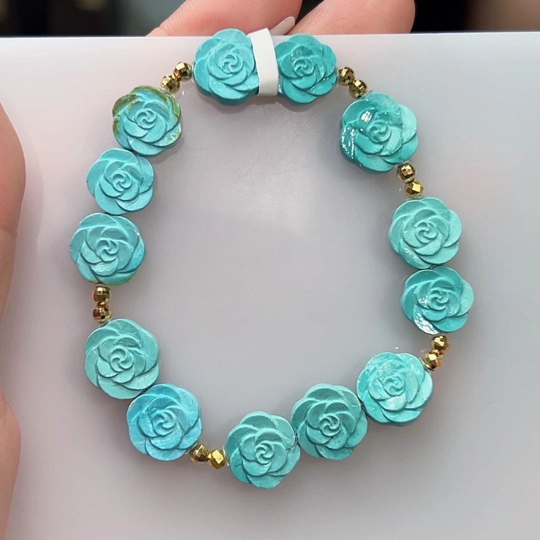 绿松石珠宝奇石18K金镶嵌