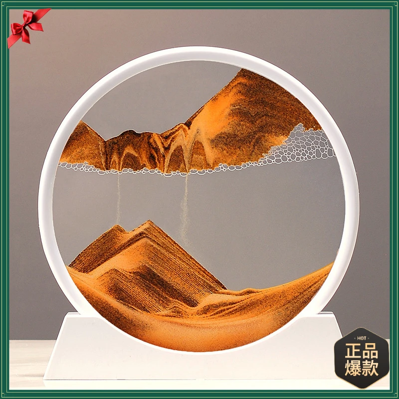 流沙画沙漏摆件客厅电视柜酒柜装饰品创意解压办公室桌面轻奢礼物