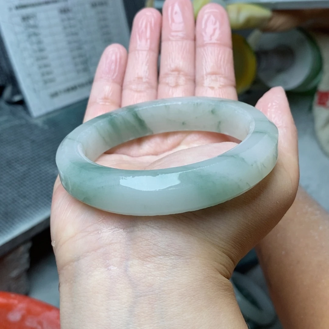 石英质玉手镯未镶嵌画**心定制