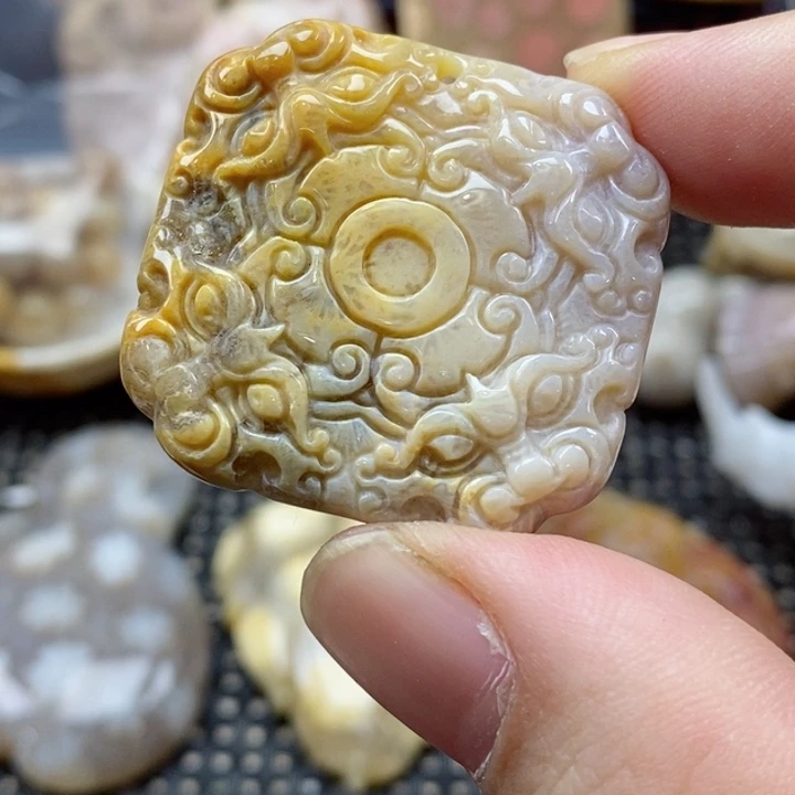 硅化珊瑚（珊瑚玉）颈饰未镶嵌