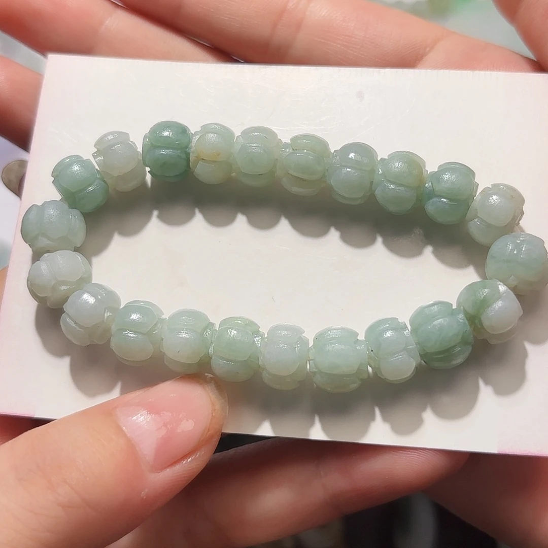 定制翡翠未镶嵌天然缅甸翡翠Ａ货莲花珠不退不换