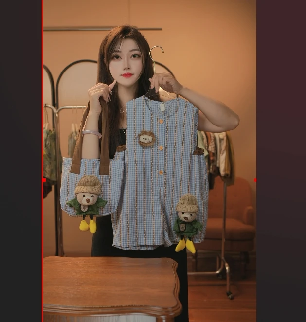 2025新款夏季新品洋气卡通背带裤阔腿裤子21558