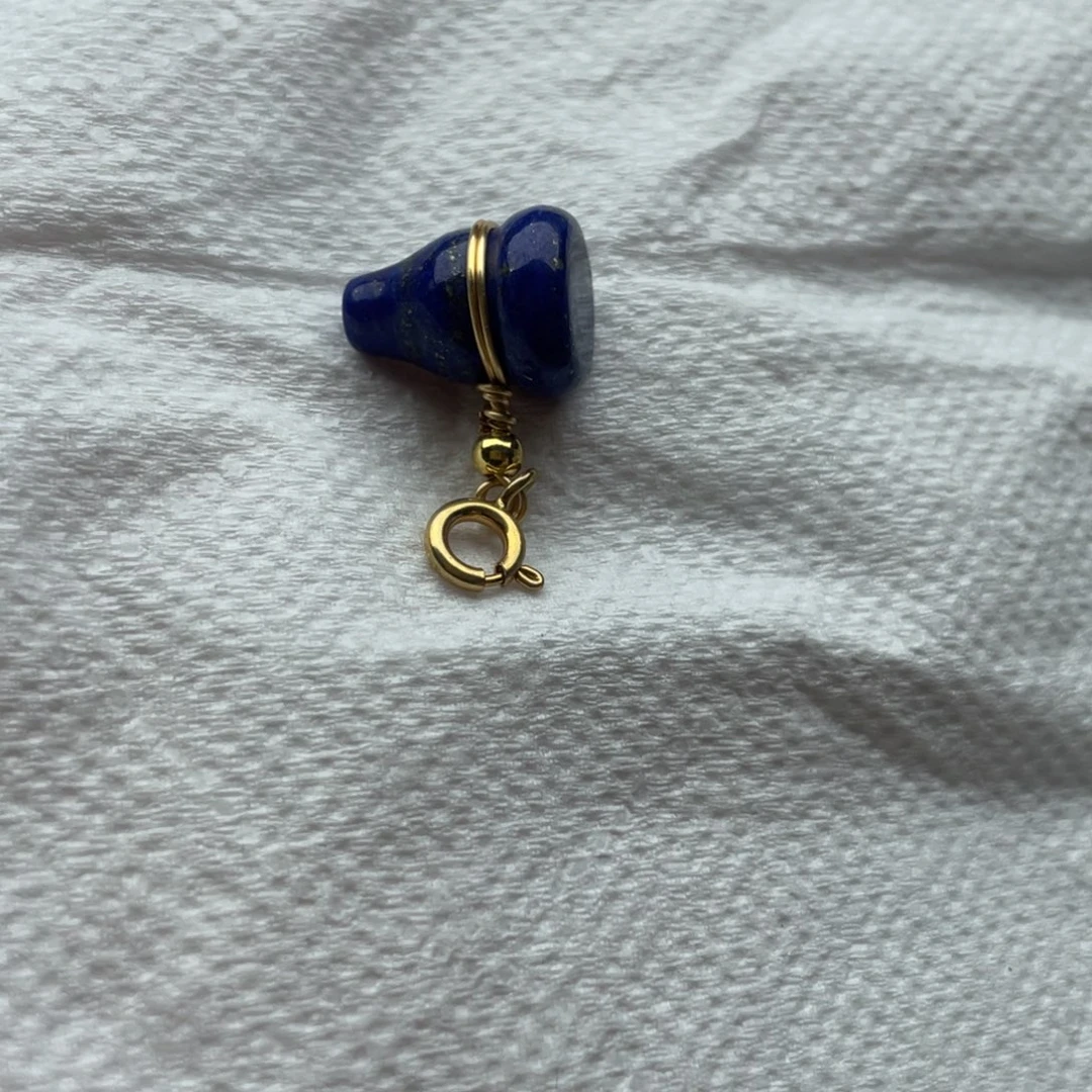 玛瑙/玉髓合金珠宝半成品一个装13*10帝王青提溜