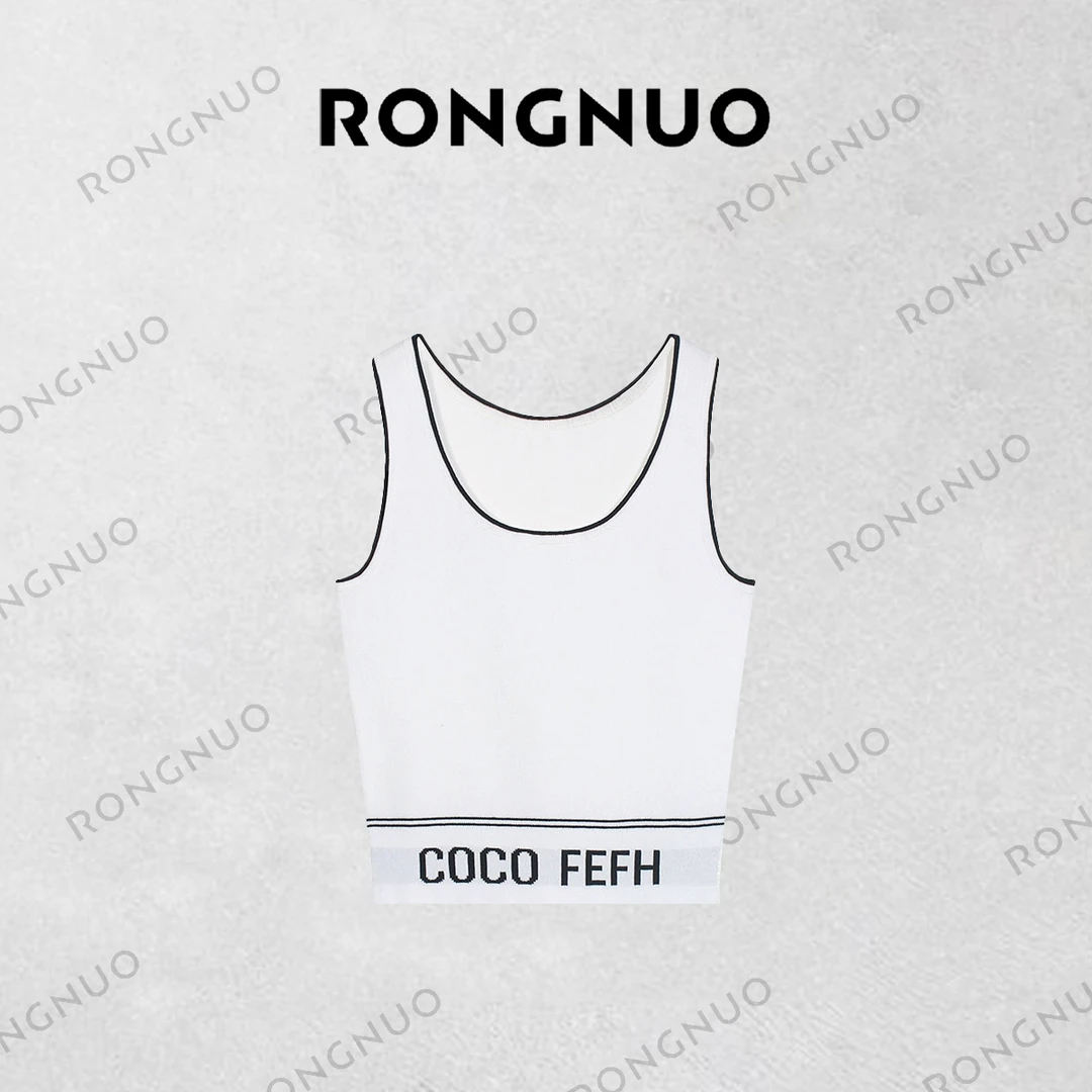 容诺4086针织吊带小香风背心女夏季冰丝短款运动外穿条纹