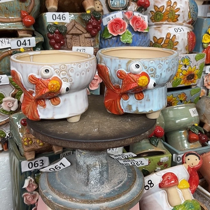 紫砂花盆粗陶材质多肉花盆