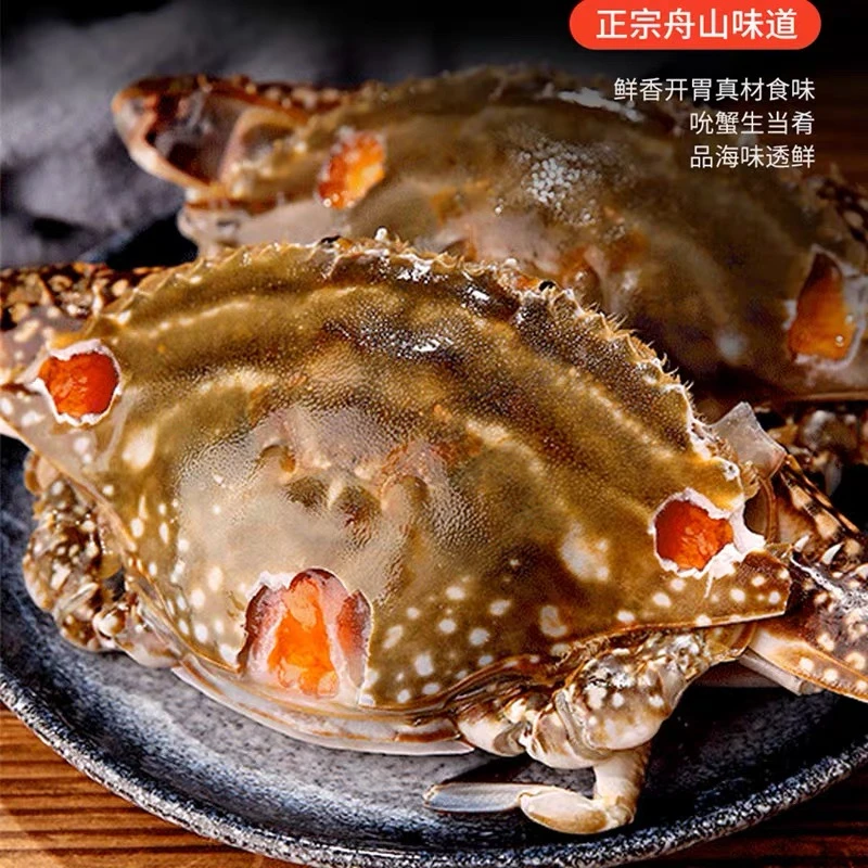舟山精品红膏呛蟹4两左右/只 新鲜腌制咸蟹 生吃不可蒸煮冷冻保存