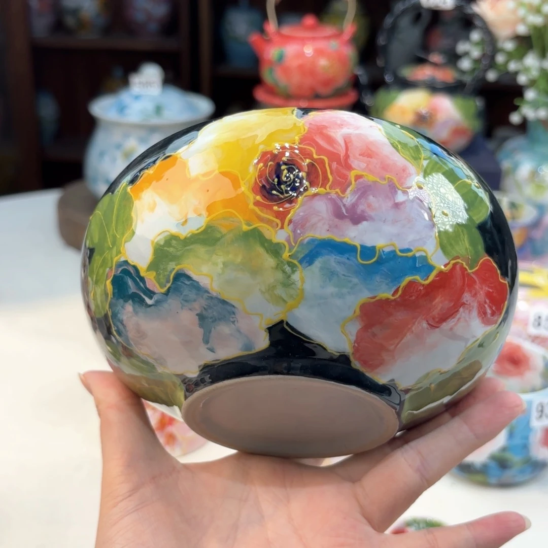 景德镇手绘高温釉下彩陶瓷茶具