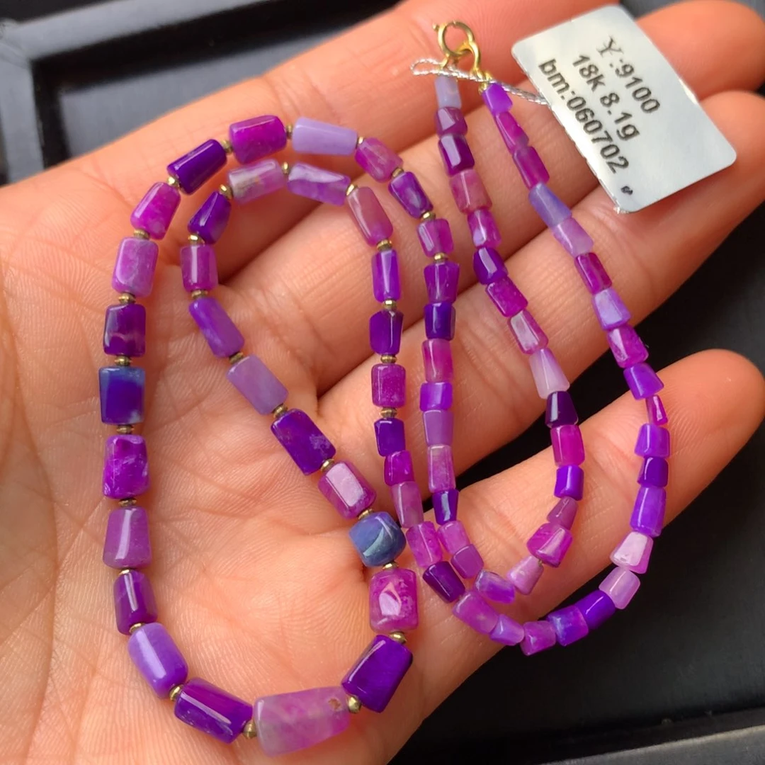 18K金镶嵌苏纪石（舒俱来）项链