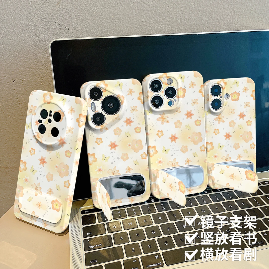 满屏花黄适用苹果菲林手机壳华为vivo小米oppo荣耀全包防摔保护套
