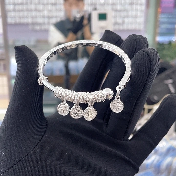 足银足银手镯足银