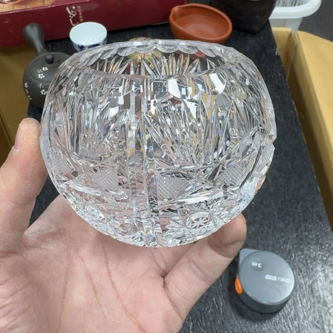 玻璃日本中古工艺品摆件