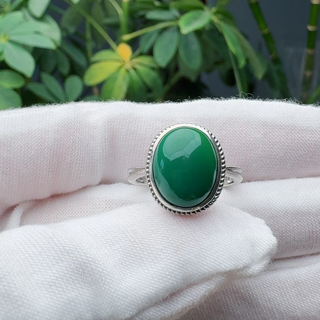 绿松石银S925镶嵌戒指戒指