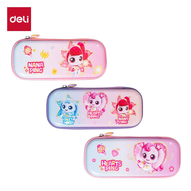 【新疆包邮】得力MK703奇妙萌可EVA立体笔盒(混)(1个)