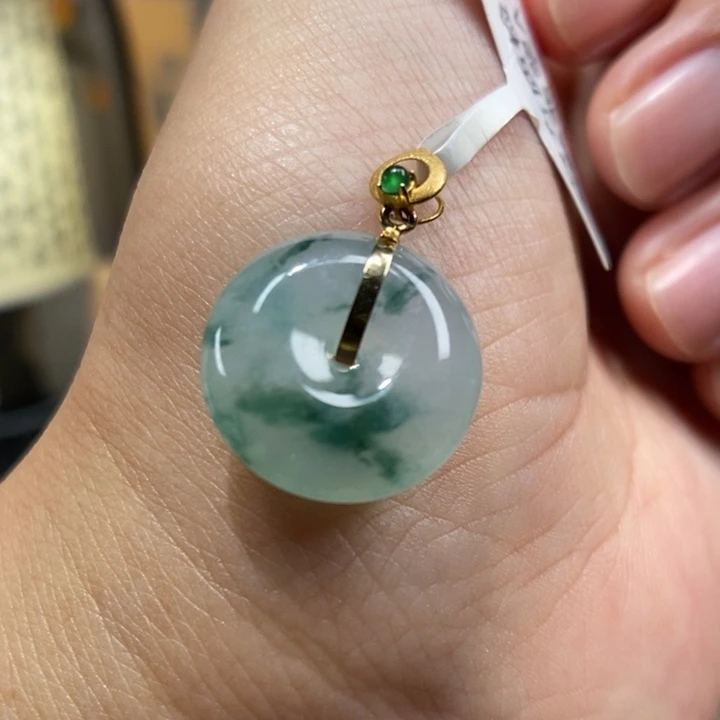 【闪购商品】颈饰18K金镶嵌翡翠15