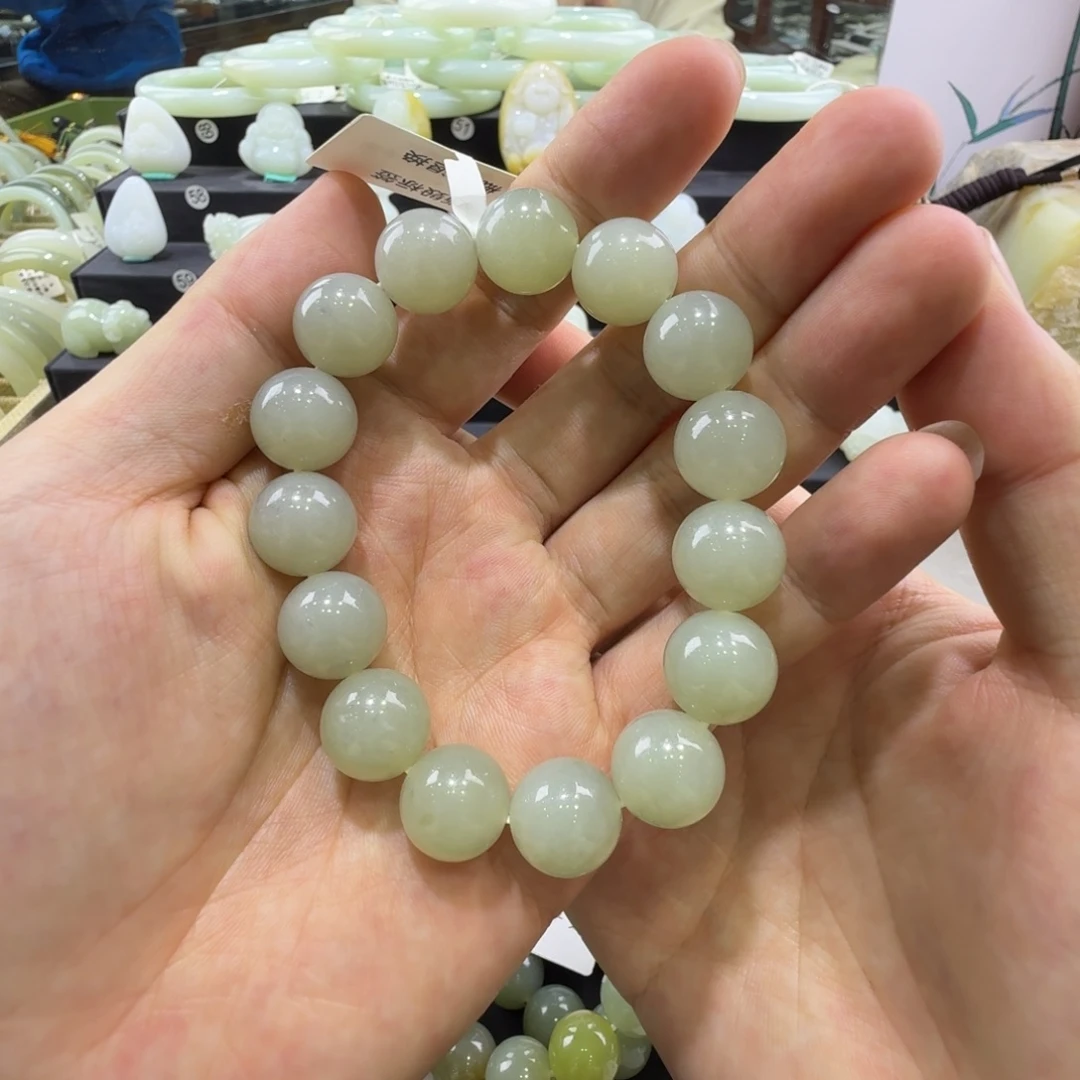 和田玉未镶嵌手串新疆和田玉手串卡14