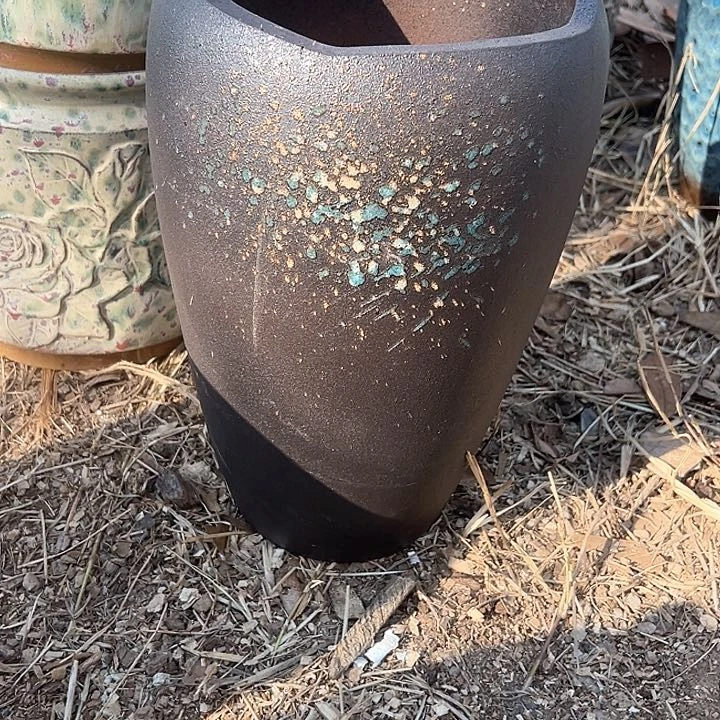 紫砂花盆高度30口19