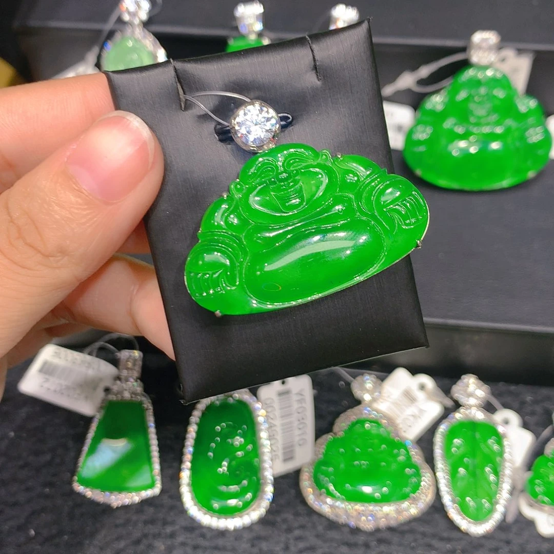 颈饰银S925镶嵌翡翠000021