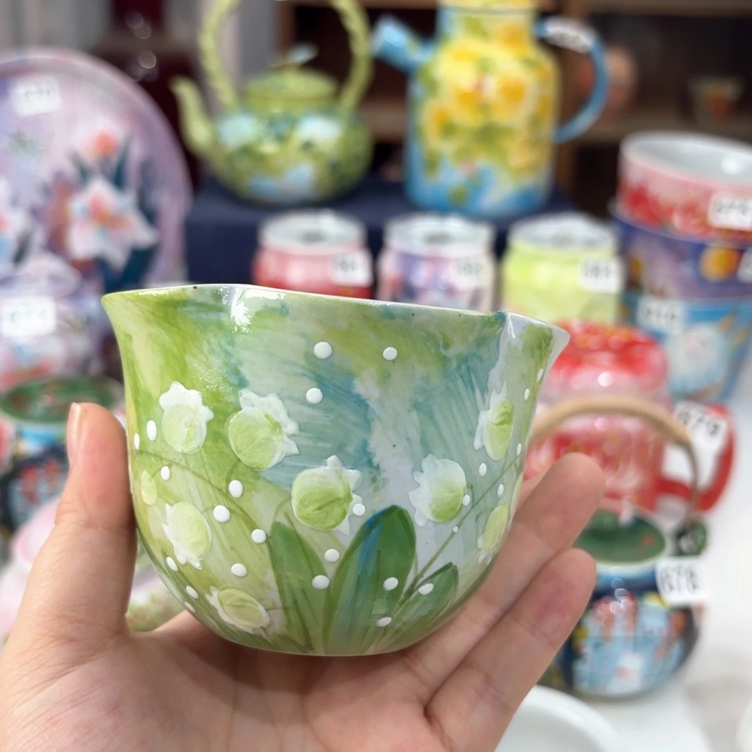 景德镇手绘高温釉下彩陶瓷茶具