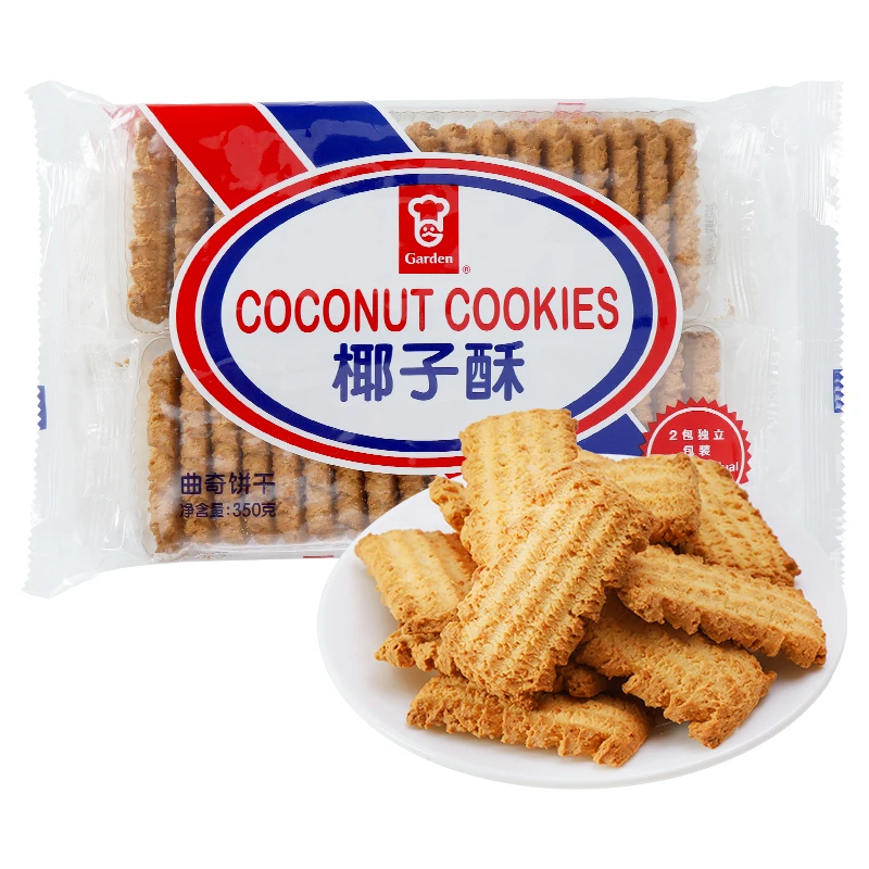 嘉顿饼干椰子酥椰蓉曲奇饼干零食办公室下午糕点350g