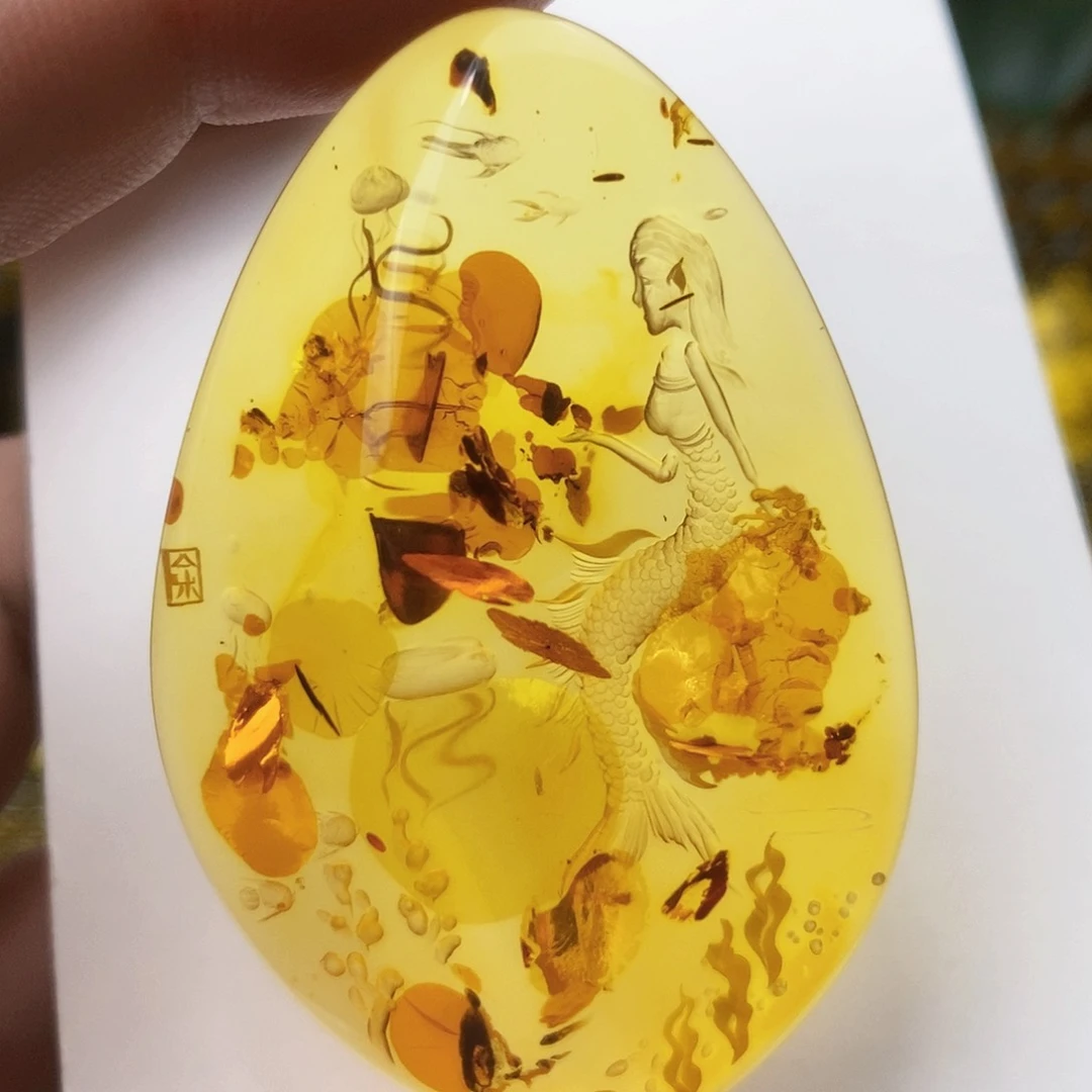 【闪购商品】琥珀（花珀）吊坠(不含链)未镶嵌