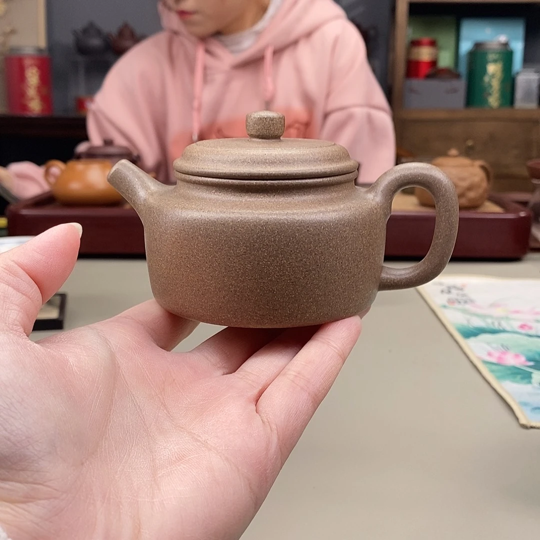 茶壶紫砂黄降坡半手高温德钟160cc