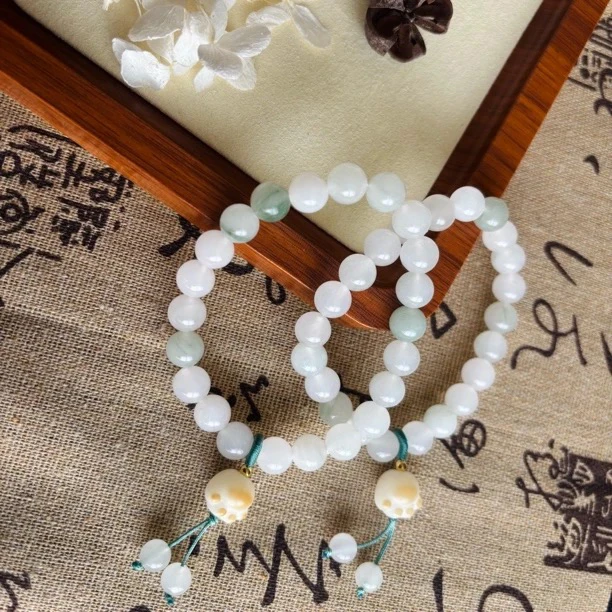 天山翠金丝玉石猫爪坠渐变民族风古风（发一个多样性发货）百搭