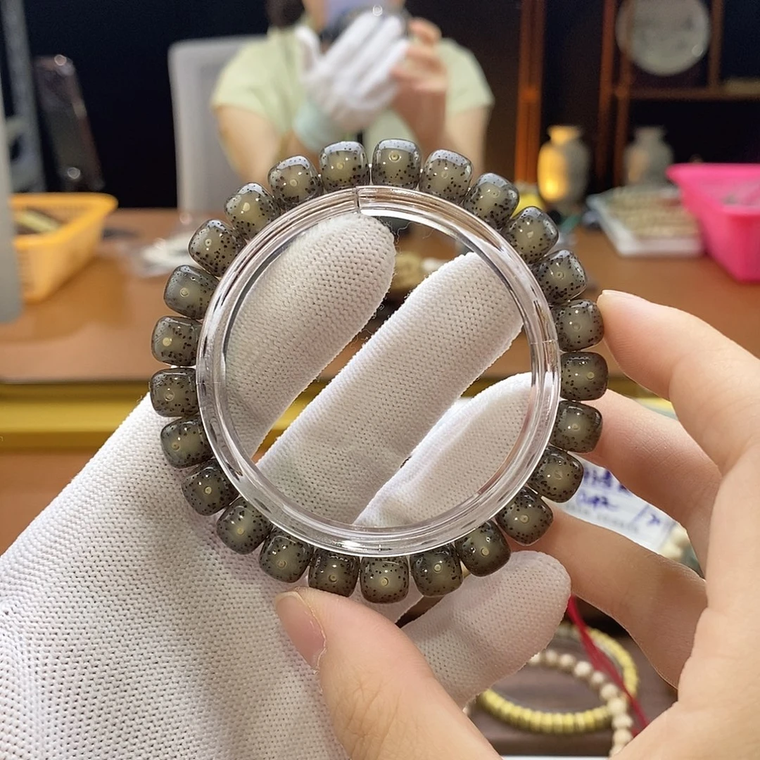 星月菩提手串南乔甄选黑冰9