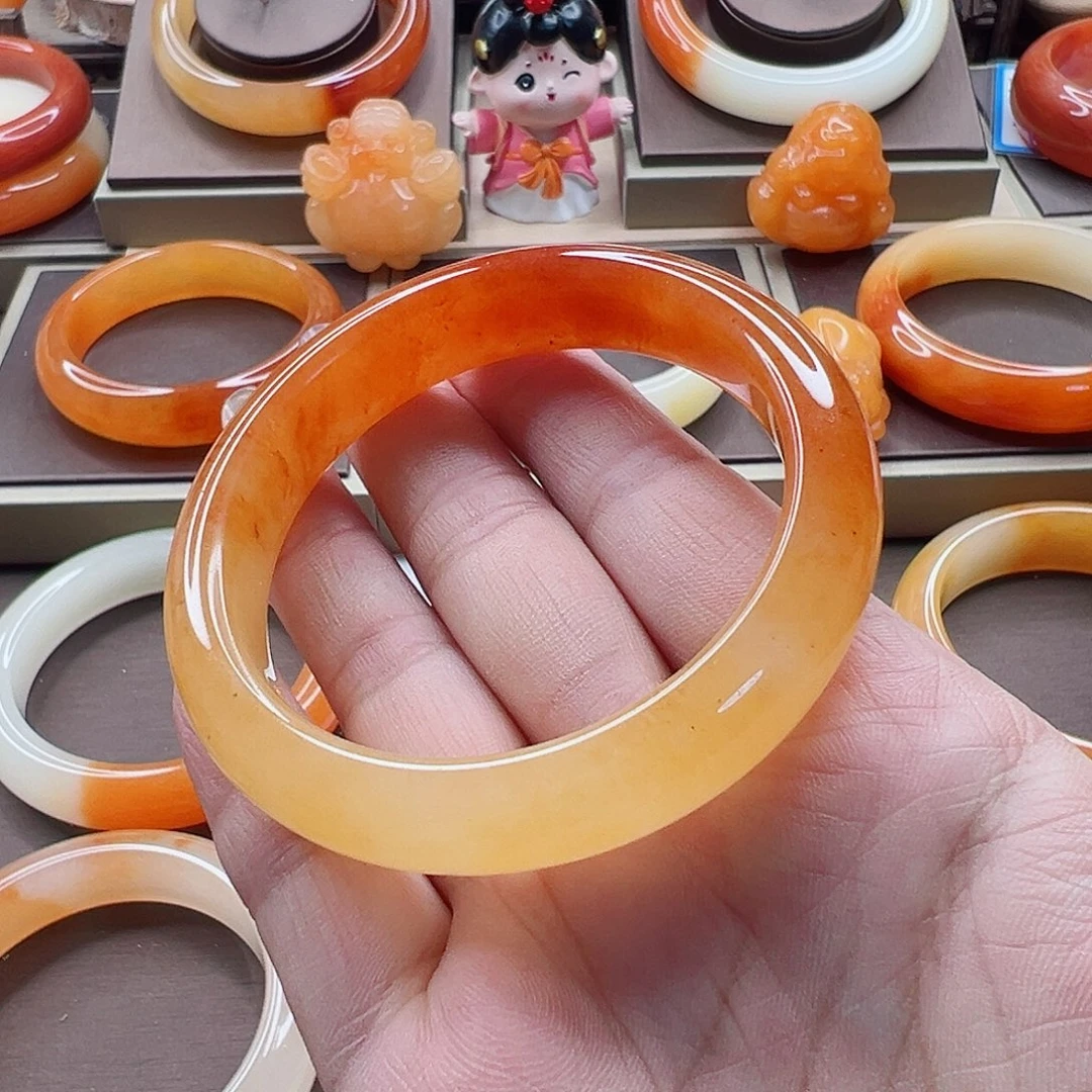 石英质玉（黄龙玉）未镶嵌手镯福利58.6