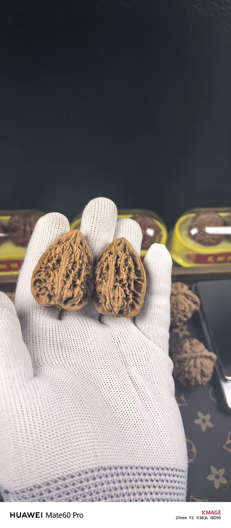 文玩核桃野山生老树果异形手把件盘玩送男士礼物已打好底