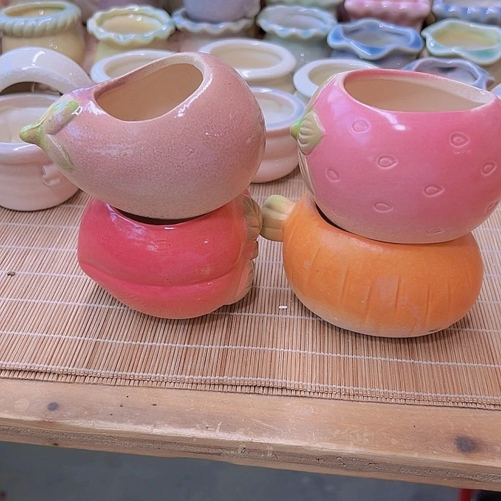 红陶陶瓷花盆当场满12包邮