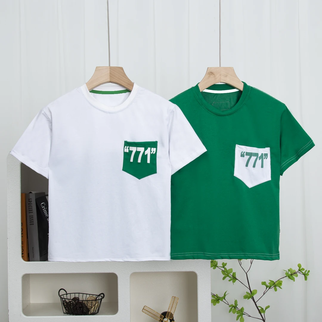 2025最新儿童短袖口袋百搭时尚纯棉小中大童短袖夏季短T男女童