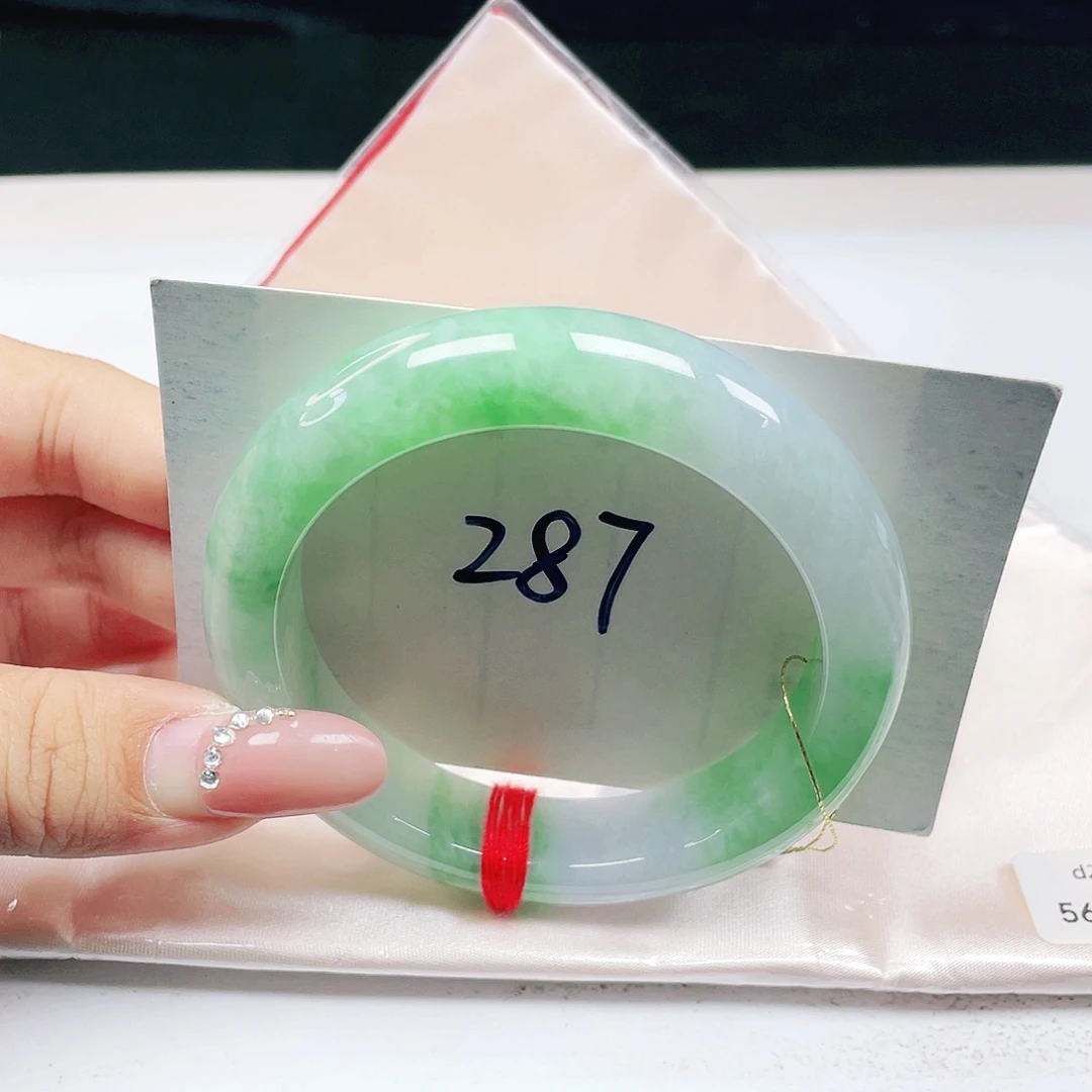 翡翠未镶嵌手镯 正圈56+