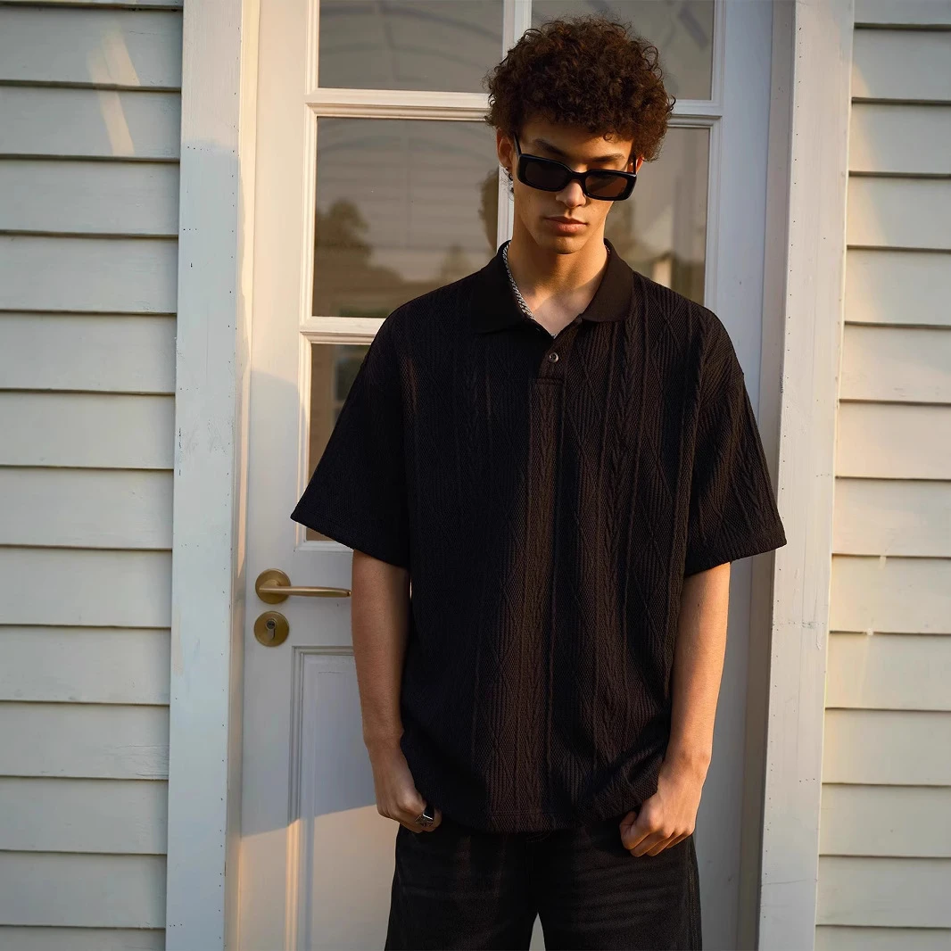 常规常规款免烫短袖男针织Polo衫t恤男士欧若智性风