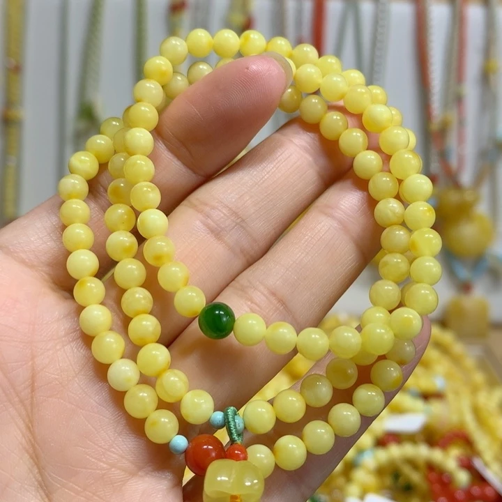蜜蜡未镶嵌手链5mm