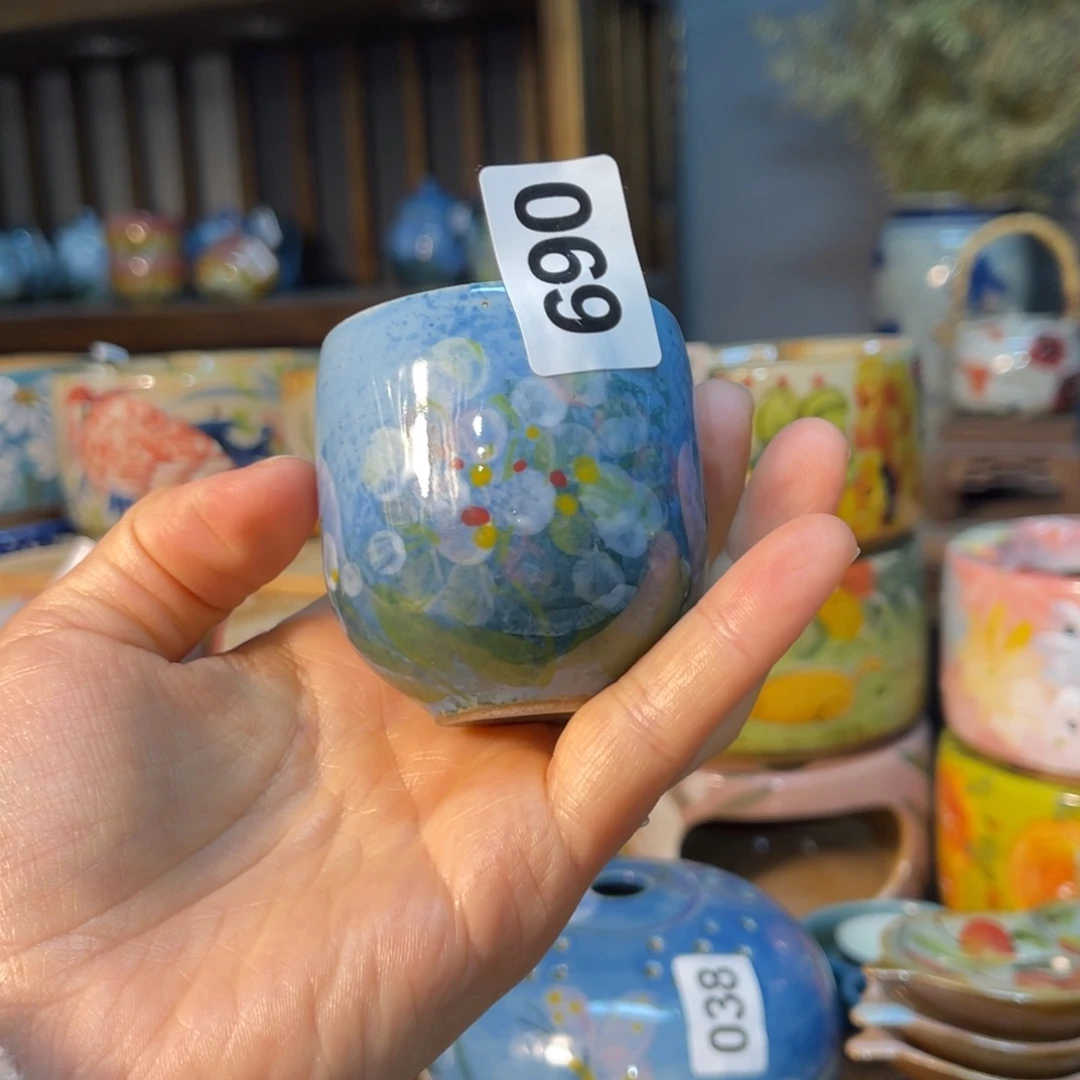 杯素浅陶瓷手工手绘