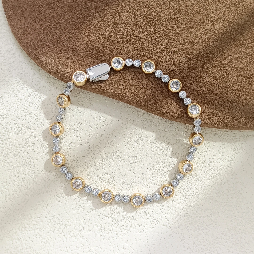 铜合金合成锆石手链 WLJ-003110【气泡冰糖】 手链欧美优雅简约