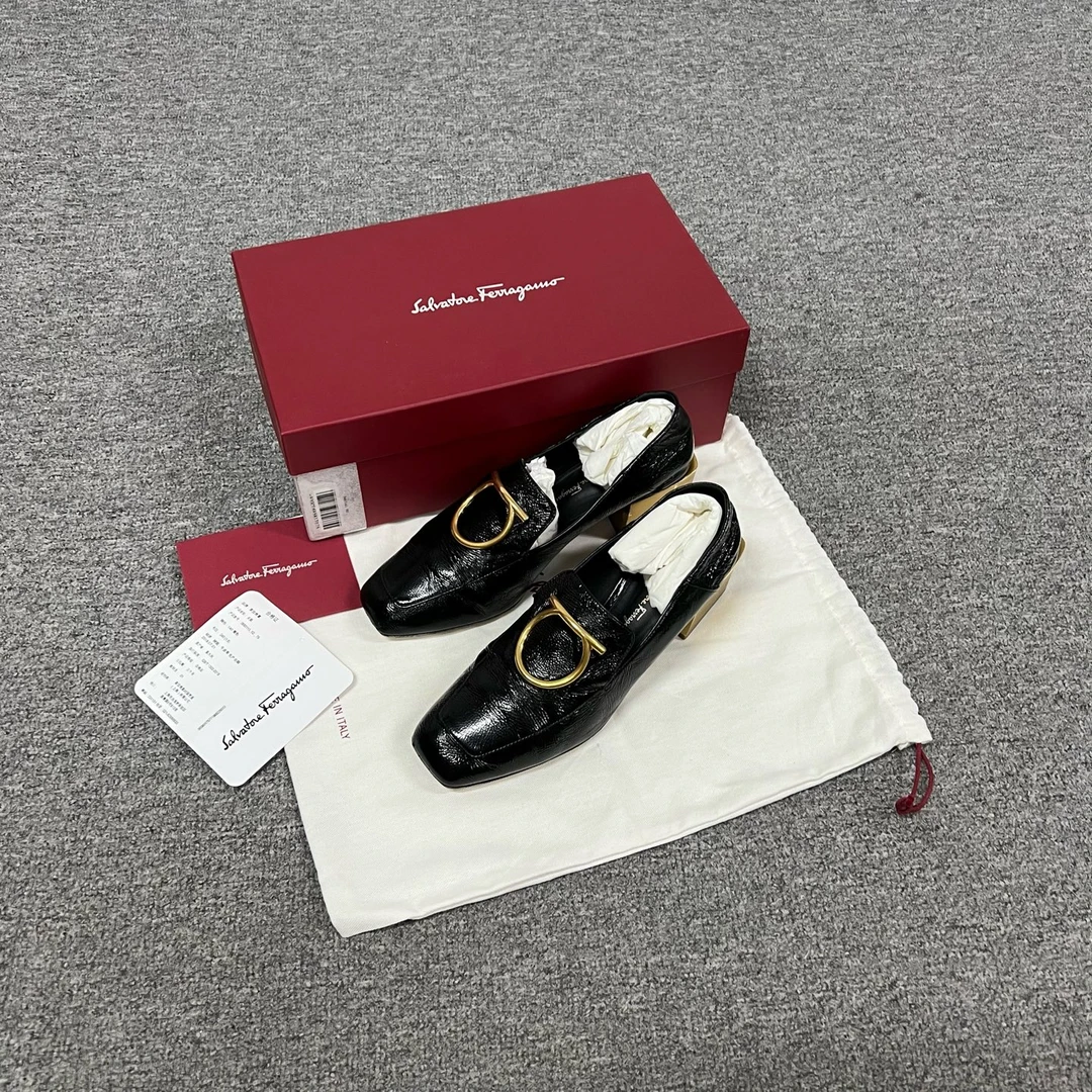 99新 AMIPARIS 菲拉格慕高跟皮鞋7.5码