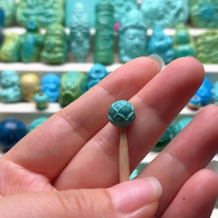 精工雕刻莲花珠绿