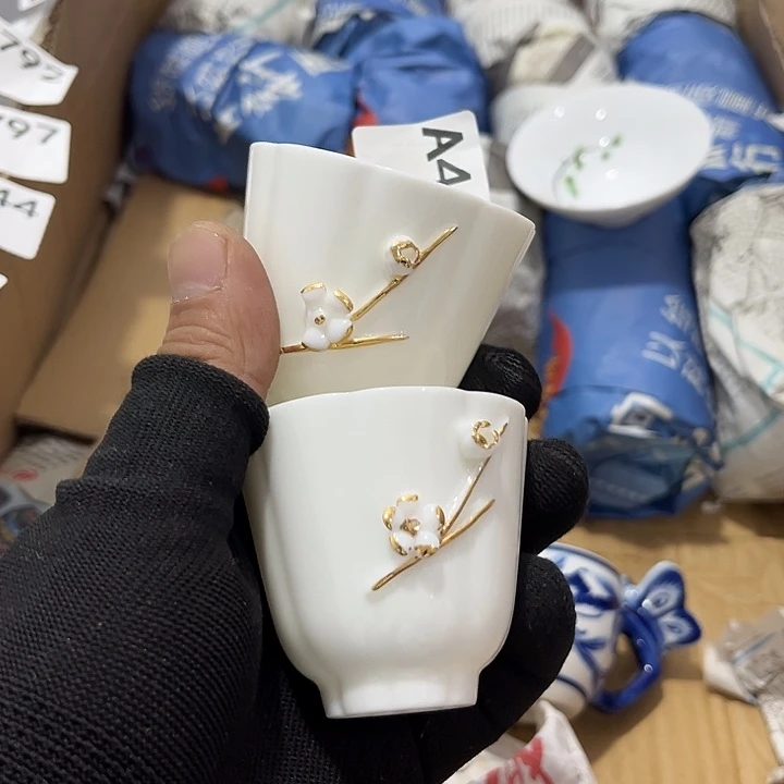 @***途瓷片茶摆件工艺品摆件666