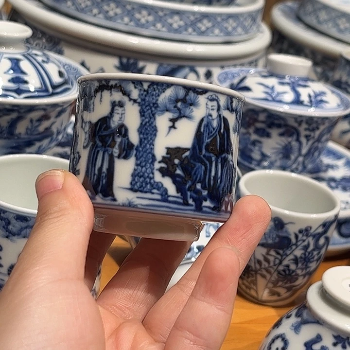 柴窑三顾茅庐杯杯杯杯