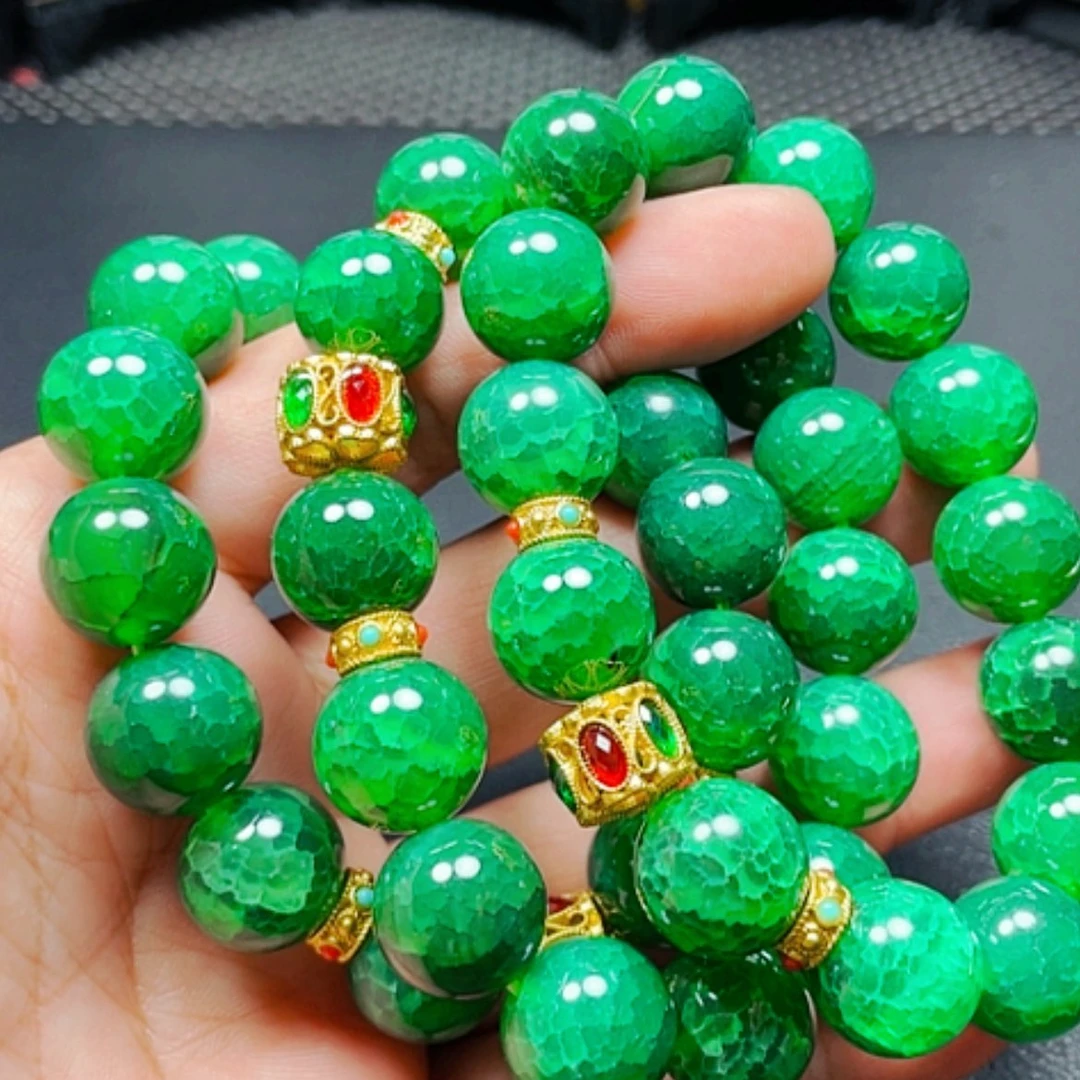 【闪购商品】玛瑙/玉髓未镶嵌手链青龙14
