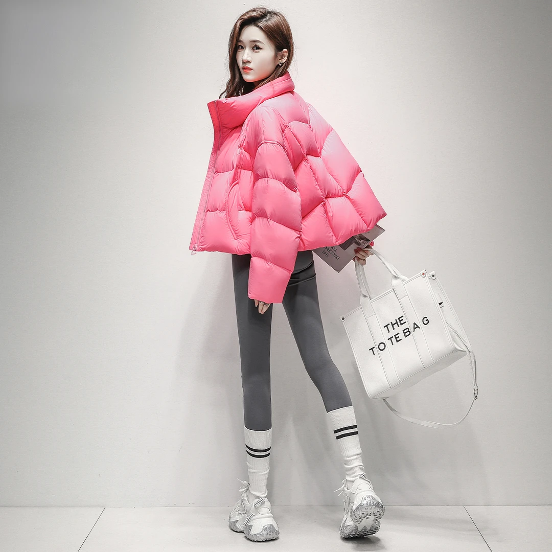 高端潮牌短款羽绒服女2025冬季新款小个子防寒面包服洋气宽松外套